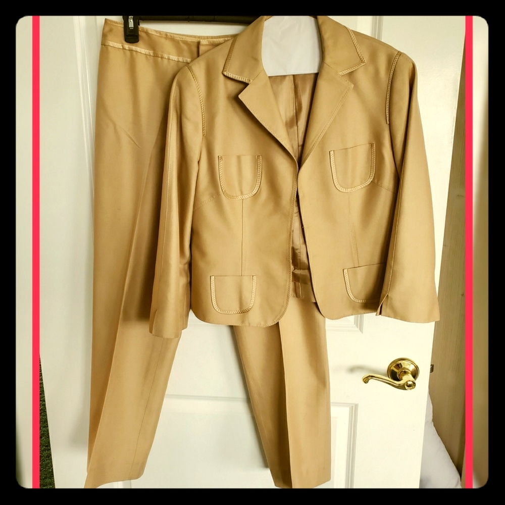 Vintage Carlisle Champagne Pantsuit, Never Worn.